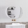Paris Oval Matte White Shaving Cabinet 874 * 602 Paris Oval Matte White Shaving Cabinet 874 * 602